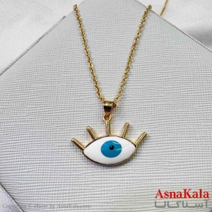 گردنبند زنانه استیل مینیمال طرح چشم  کد GNB161302W