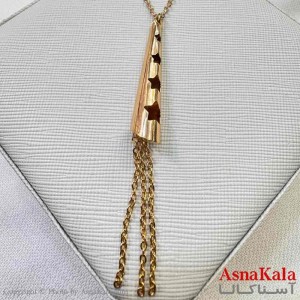 گردنبند زنانه استیل مینیمال مدل آویزدار طلایی کد GNB161311W