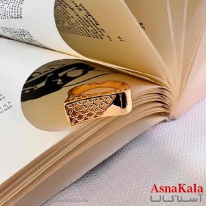 انگشتر زنانه طلاروس مدل طرحدار طلایی ANG19734W