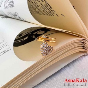 انگشتر زنانه YSX مدل قلب نگینی  ANG19740W