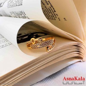 انگشتر زنانه YSX مدل قفل نگینی  ANG19745W