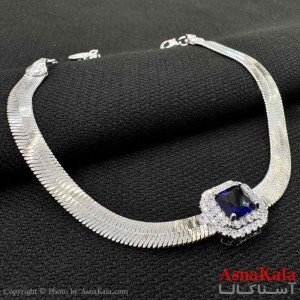 دستبند زنانه YSX مدل ماری نگین آبی کد DSB18792W