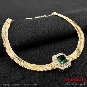دستبند زنانه YSX مدل ماری نگین سبز کد DSB18793W