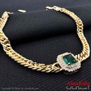 دستبند زنانه YSX شیک مدل cartier طلایی نگینی کد DSB18800W