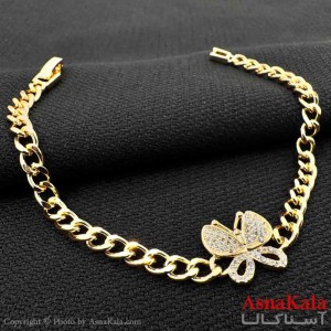 دستبند زنانه YSX شیک مدل cartier طلایی پاپیون کد DSB18803W