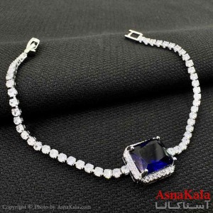 دستبند زنانه استیل شیک مدل نگینی کد DSB18804W