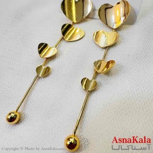 گوشواره استیل مینیمال دخترانه مدل آویز قلبی کد GSH151030W