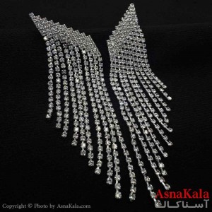 گوشواره شیک زنانه مدل  آویز فول نگین کد GSH151036W