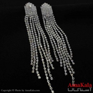 گوشواره شیک زنانه مدل  آویز جواهری کد GSH151038W