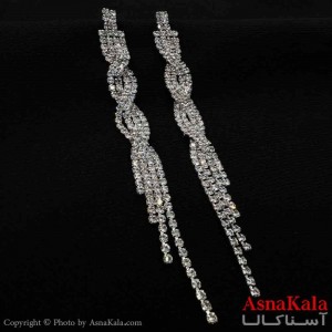 گوشواره شیک زنانه مدل  نگینی پیچی کد GSH151039W