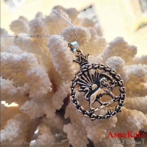 گردنبند مردانه و پسرانه استیل مدل شیر و خورشید کد GNB161341W