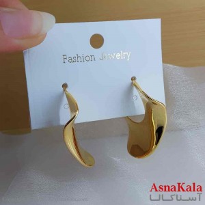 گوشواره فشن استیل مینیمال زنانه مدل دفرمه  کد GSH151055W