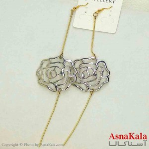 گوشواره استیل مینیمال زنانه مدل آویزی گل  کد GSH151082W