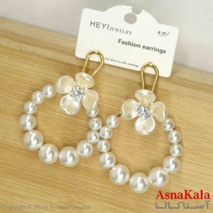 گوشواره استیل مینیمال زنانه مدل گرد مرواریدی  کد GSH151083W