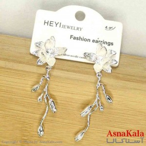 گوشواره استیل مینیمال زنانه مدل گل یخی  کد GSH151084W