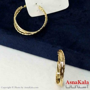 گوشواره استیل مینیمال زنانه مدل سه حلقه ای کد GSH151105W