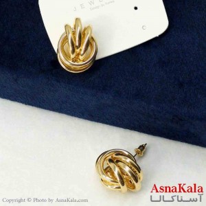 گوشواره استیل مینیمال زنانه مدل گره ای  کد GSH151112W