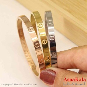 بنگل مینیمال دخترانه استیل 316 مدل کارتیر 6میل  کد DSB18809W