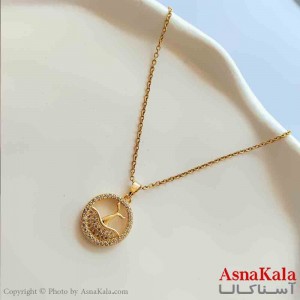 گردنبند زنانه استیل مینیمال مدل دم وال طلایی کد GNB161349W