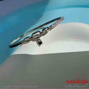 بنگل مینیمال دخترانه XUPING مدل قفل نقره ای کد DSB18813W