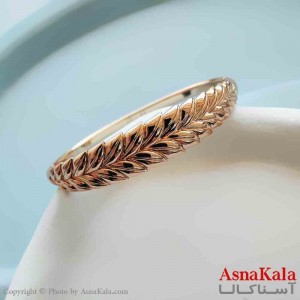 بنگل مینیمال دخترانه ژوپینگ مدل برگ طلایی کد DSB18821W