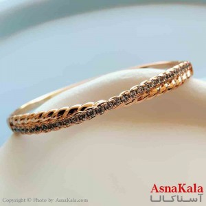 بنگل مینیمال دخترانه ژوپینگ مدل دولاین نگینی  کد DSB18823W