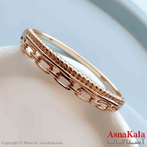 بنگل مینیمال دخترانه ژوپینگ مدل زنجیری طلایی کد DSB18825W