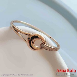 بنگل مینیمال دخترانه ژوپینگ مدل گرد نگینی کد DSB18826W