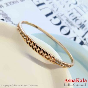 بنگل مینیمال دخترانه ژوپینگ مدل کارتیر نگین دار  کد DSB18836W