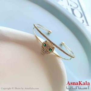 بنگل مینیمال دخترانه استیل 316 مدل دولاین جغد طلایی کد DSB18844W