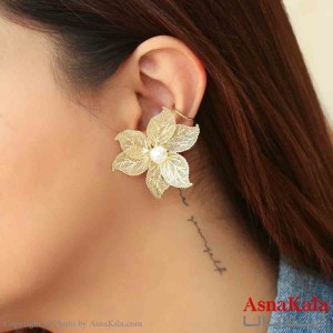 گوشواره استیل مینیمال زنانه مدل گل مرواریدی کد GSH151129W