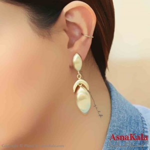 گوشواره استیل مینیمال زنانه مدل اشک طلایی کد GSH151139W