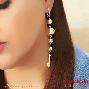 گوشواره استیل مینیمال زنانه مدل آویز گوی کد GSH151141W
