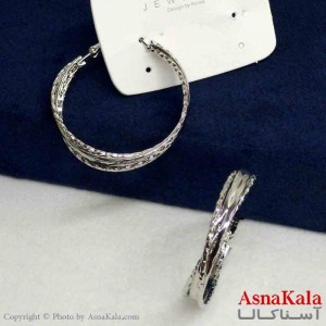 گوشواره استیل مینیمال زنانه مدل سه حلقه ای کد GSH151153W