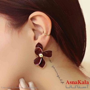 گوشواره استیل مینیمال زنانه مدل گل سرخ کد GSH151156W