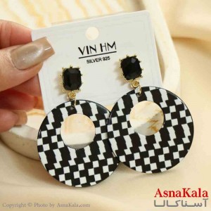 گوشواره استیل مینیمال زنانه مدل گرد فانتزی کد GSH151179W