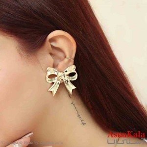 گوشواره استیل مینیمال زنانه مدل پاپیون طلایی کد GSH151181W