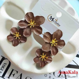 گوشواره استیل مینیمال زنانه مدل میناکاری گل کد GSH151202W