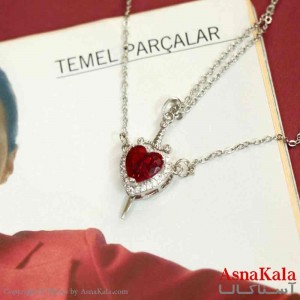 گردنبند ست دونفره  قلب و شمشیر  کد GNB161369W