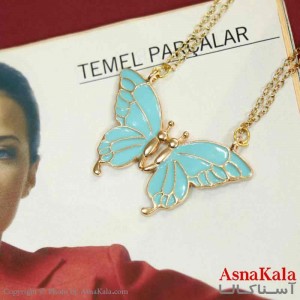گردنبند ست دونفره  پروانه آبی  کد GNB161375W