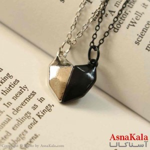 گردنبند ست دونفره  قلب چند ضلعی کد GNB161382W