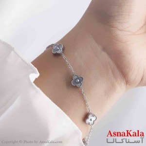 دستبند زنانه پینترستی مدل ونکلیف نقره ای کد DSB18915W