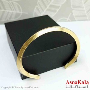 بنگل اسپرت برنجی مدل پیچی خطی طلایی کد DSB18926W