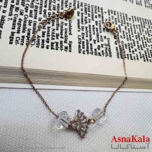 دستبند زنانه پینترستی استیل مدل نگینی  کد DSB18940W