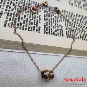 دستبند دخترانه پینترستی استیل مدل گوی کد DSB18960W