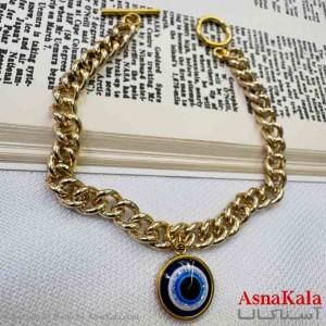دستبند دخترانه پینترستی استیل مدل چشم نظر کد DSB18964W