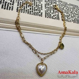 دستبند دخترانه پینترستی استیل مدل قلب کد DSB18973W