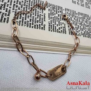 دستبند دخترانه پینترستی استیل مدل طلایی  کد DSB18975W