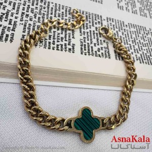 دستبند دخترانه پینترستی استیل مدل ونکلیف مشکی  کد DSB18979W