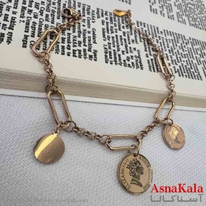 دستبند دخترانه پینترستی استیل مدل دولاین الیزابت  کد DSB18994W